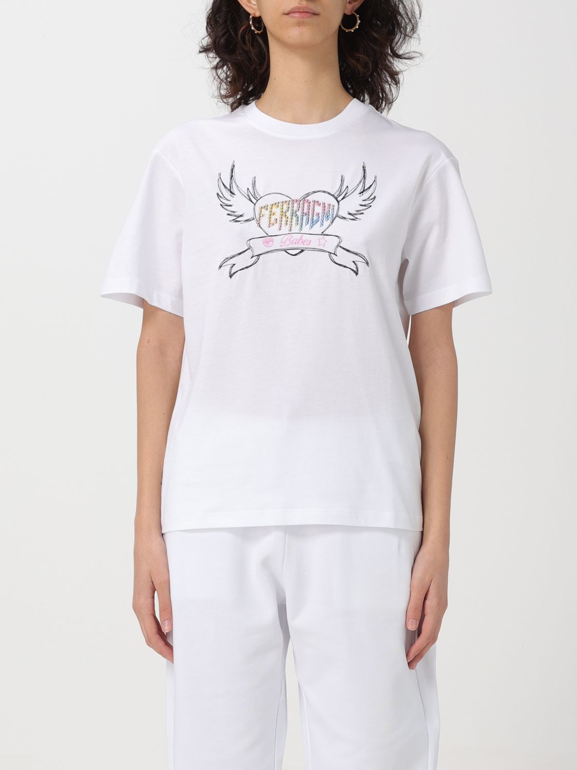 Shop Chiara Ferragni T-shirt  Woman Color White