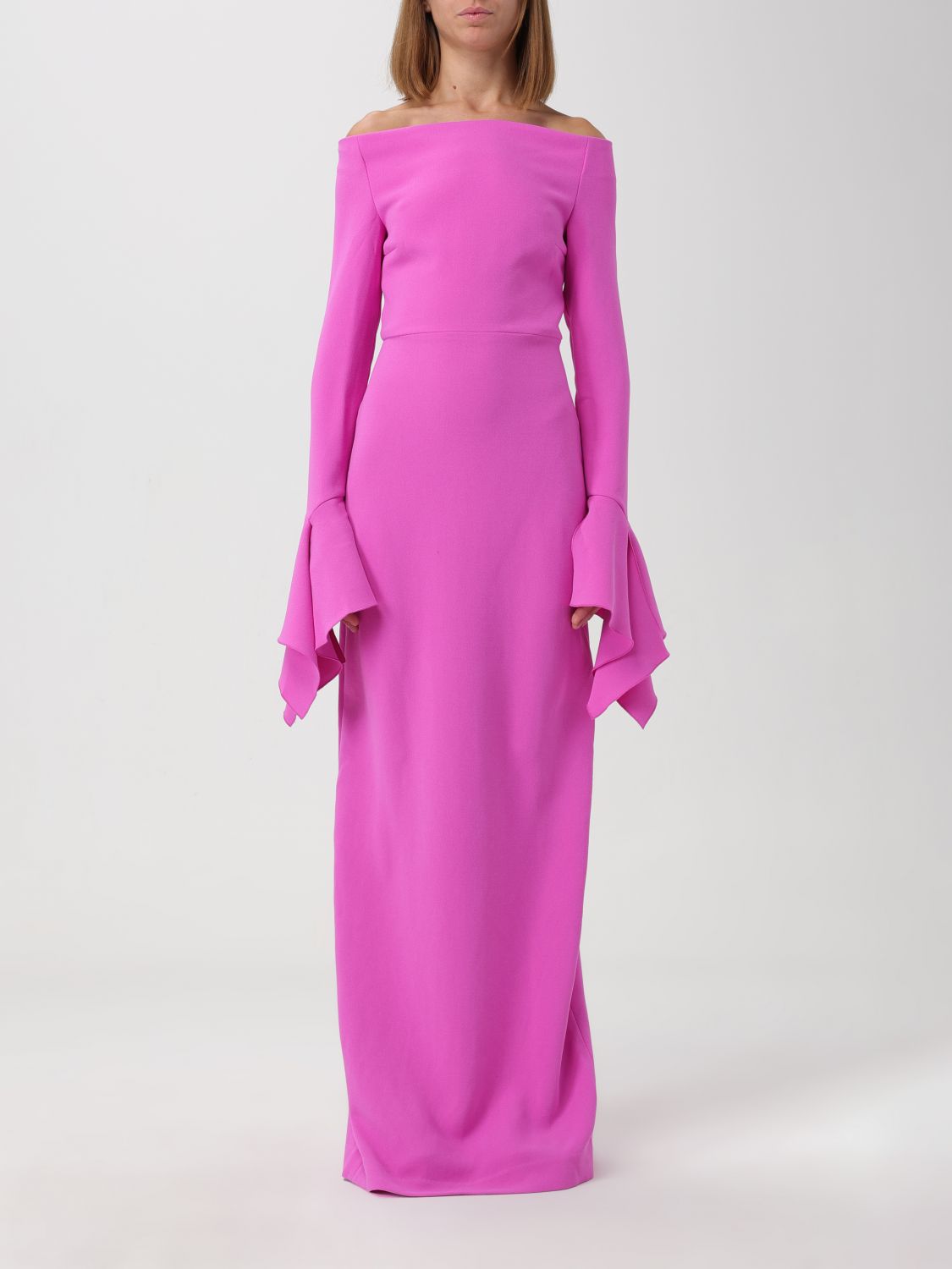 Shop Solace London Amalie Long Dress In Pink