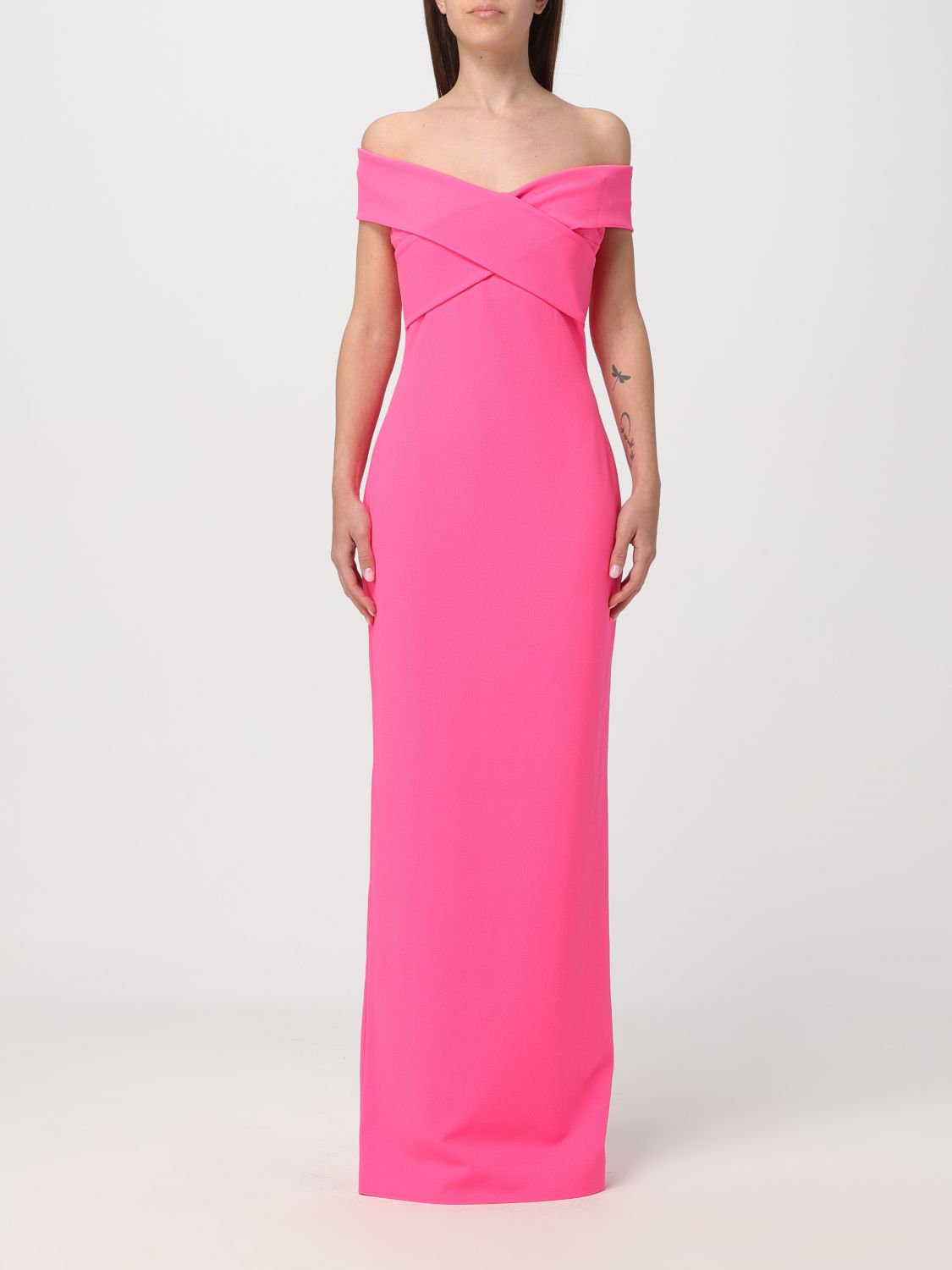 Shop Solace London Dress  Woman Color Fuchsia