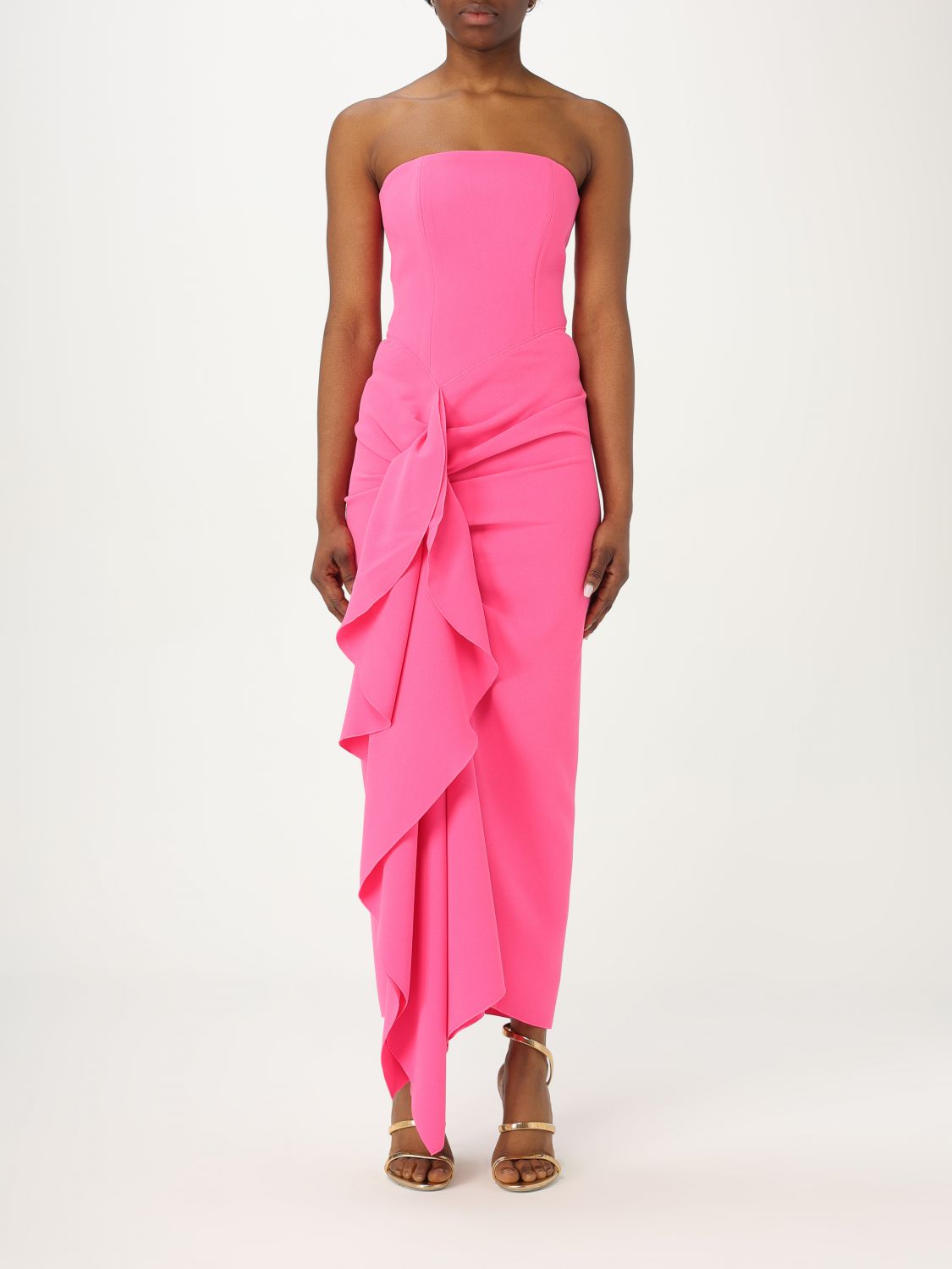 Shop Solace London Dress  Woman Color Fuchsia