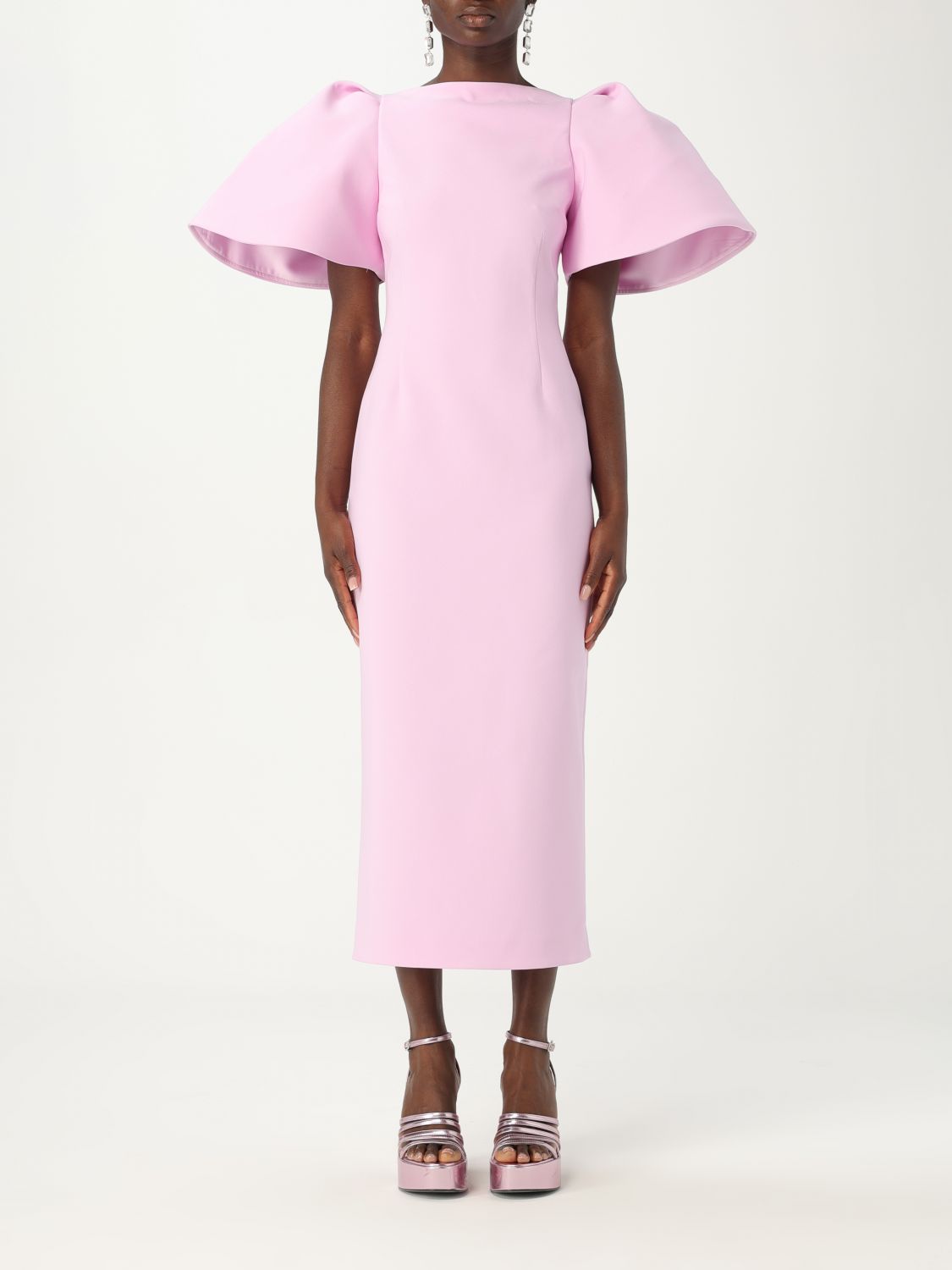 Shop Solace London Dress  Woman Color Blush Pink