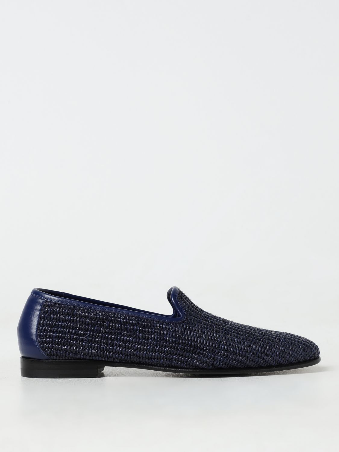 Shop Manolo Blahnik Loafers  Men Color Blue