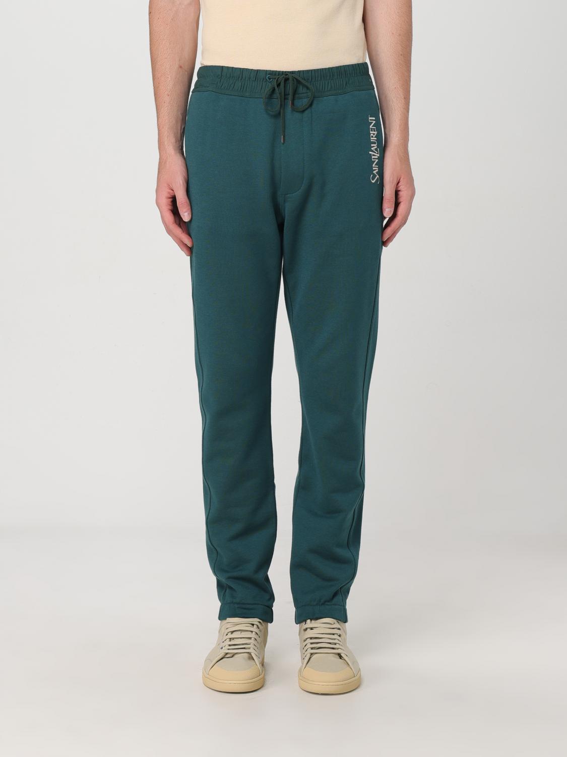 Shop Saint Laurent Pants  Men Color Green In Grün