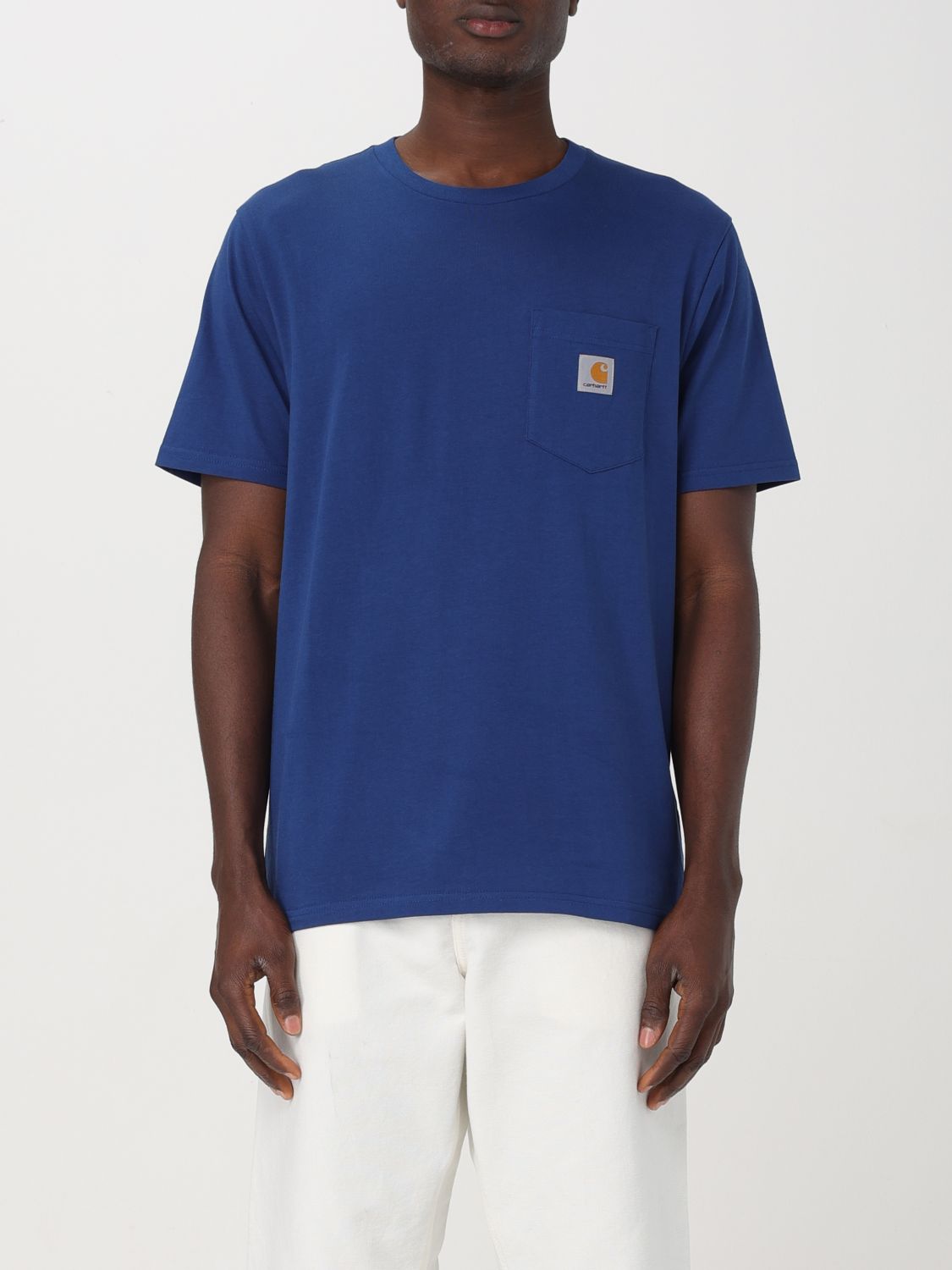 Shop Carhartt T-shirt  Wip Men Color Blue