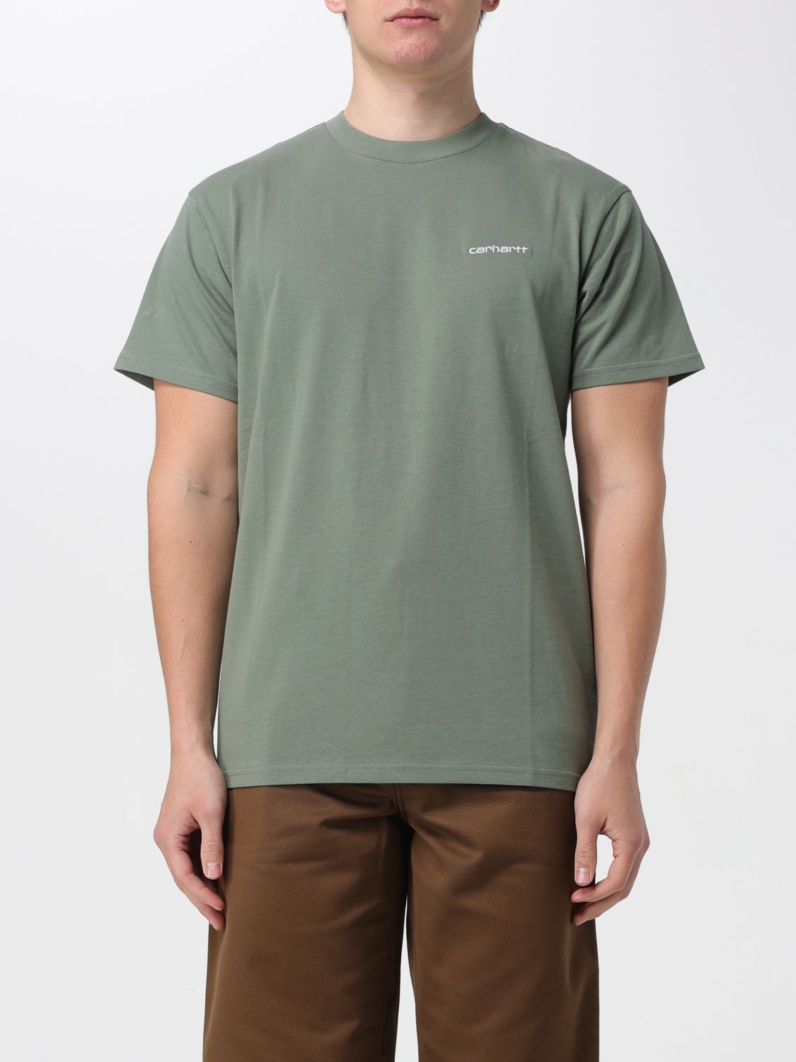 Shop Carhartt T-shirt  Wip Men Color Green