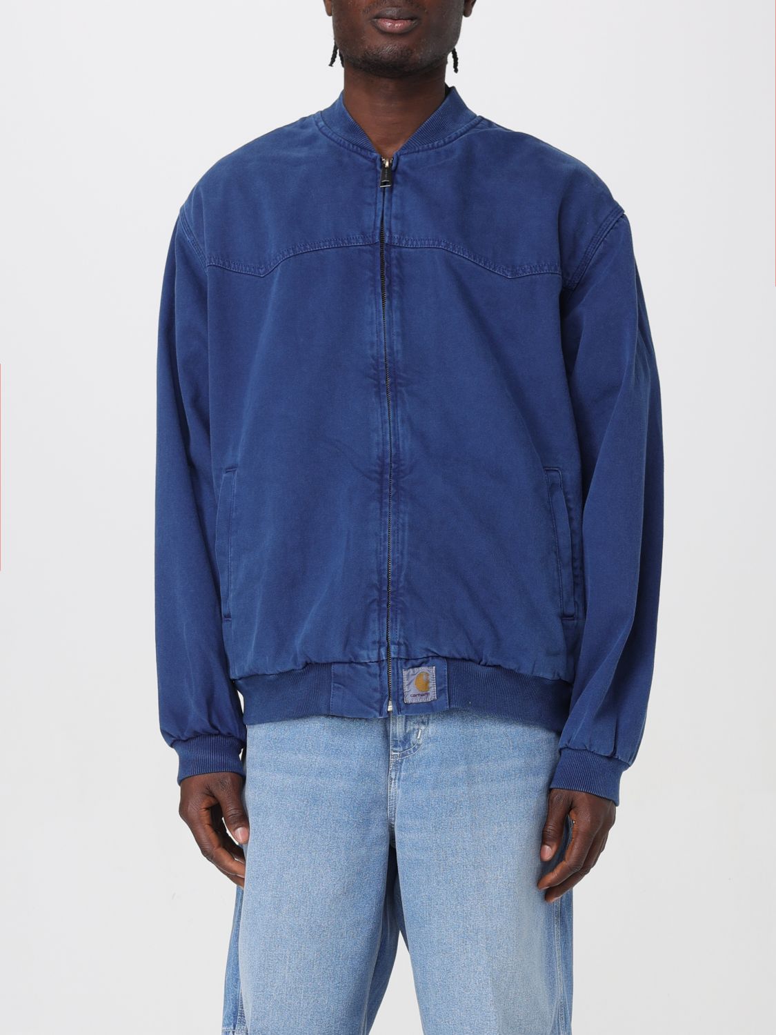 Shop Carhartt Jacket  Wip Men Color Blue