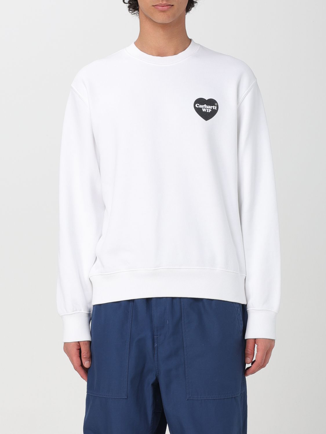 Shop Carhartt Sweatshirt  Wip Men Color White