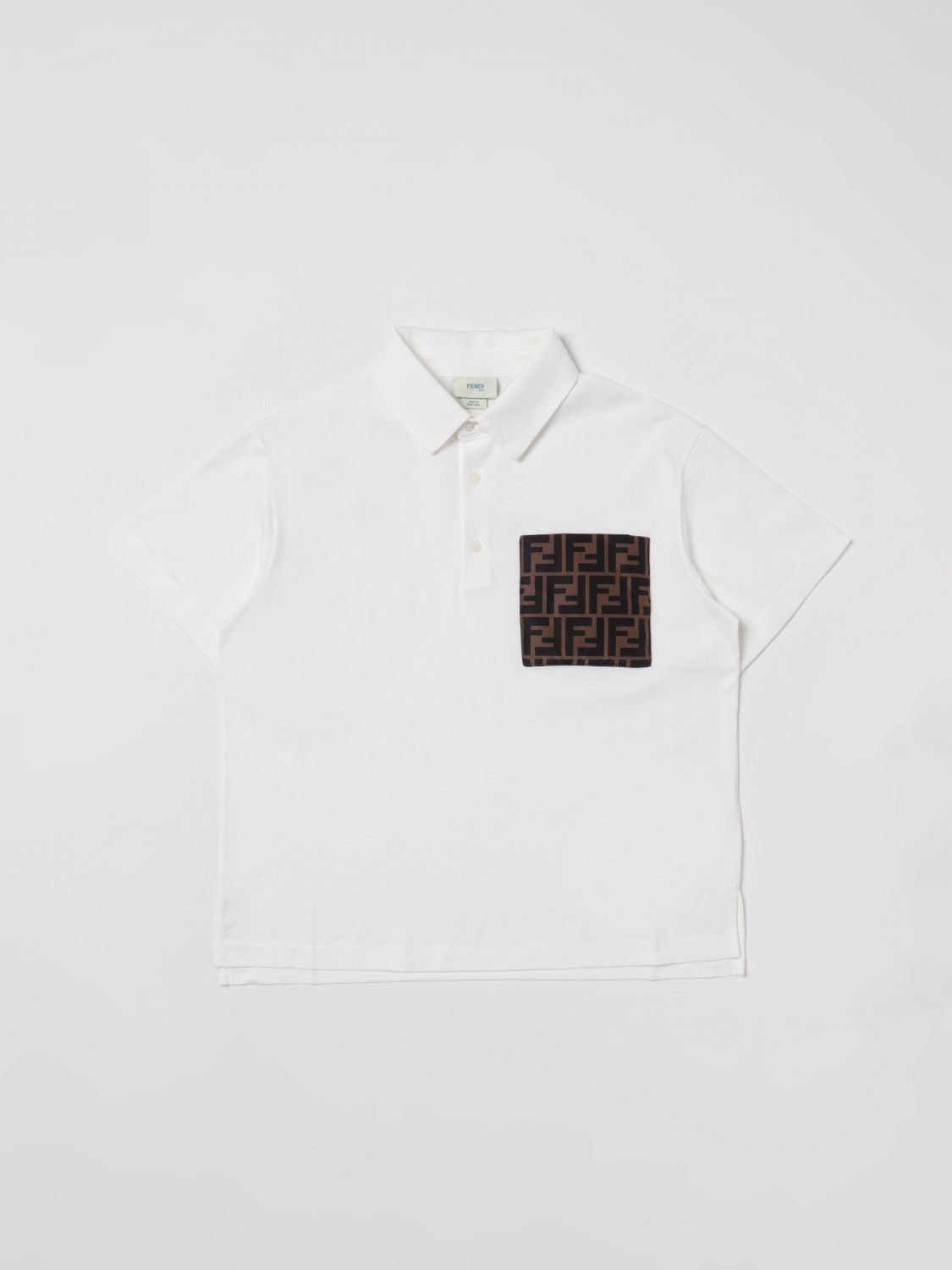 Fendi Polo  Kids Kinder Farbe Weiss In White