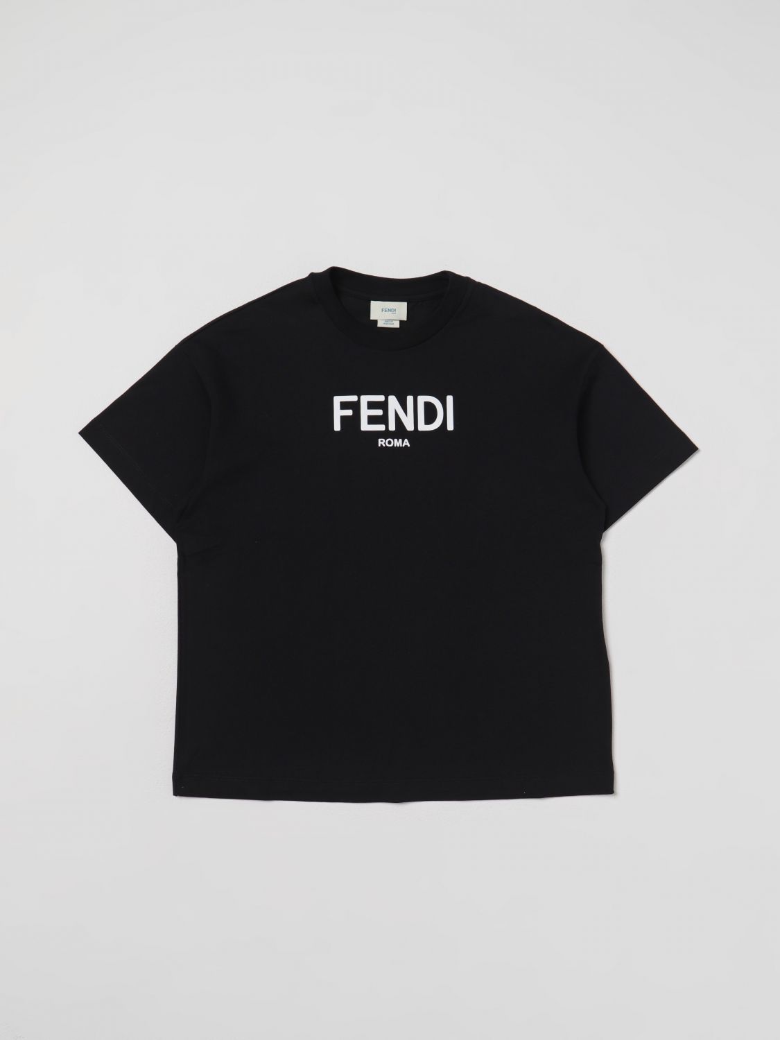 Fendi Kids' Jersey T-shirt In Black 1