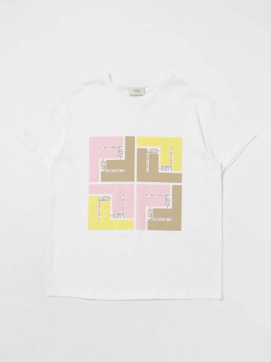 Shop Fendi T-shirt  Kids Kids In Weiss 1