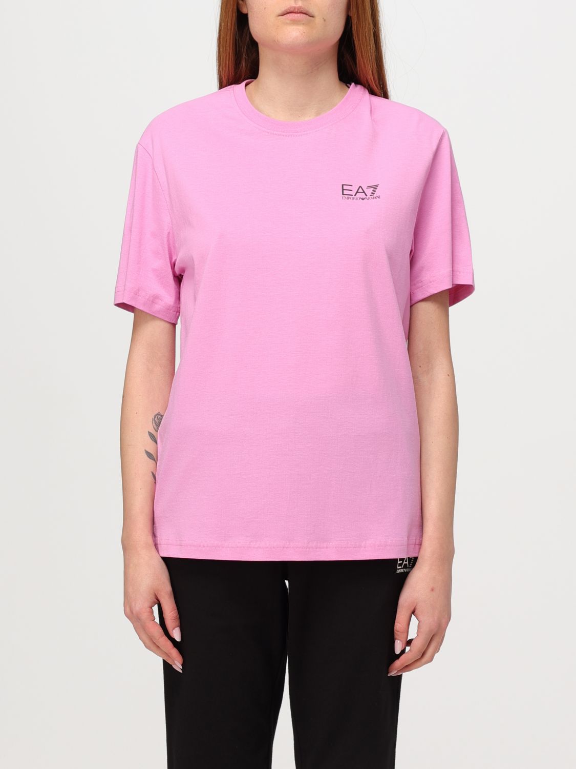Shop Ea7 T-shirt  Men Color Pink