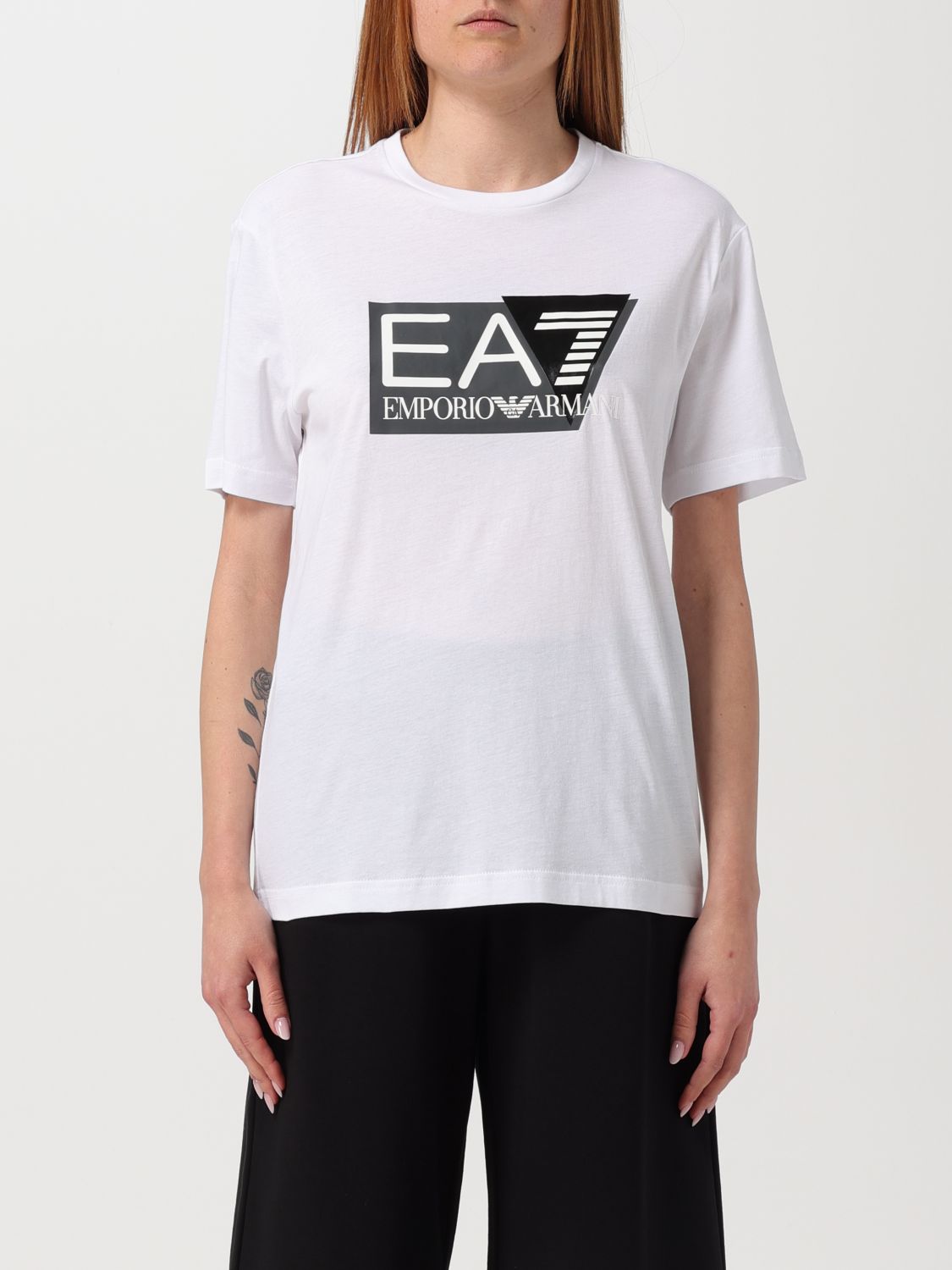 Shop Ea7 T-shirt  Men Color White