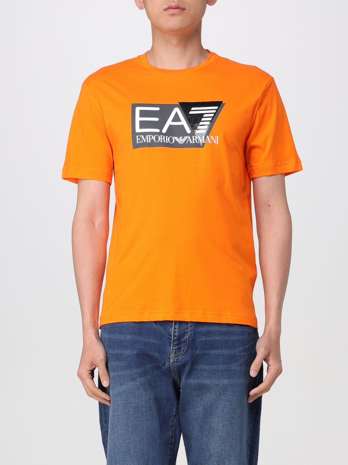 Shop Ea7 T-shirt  Men Color Orange