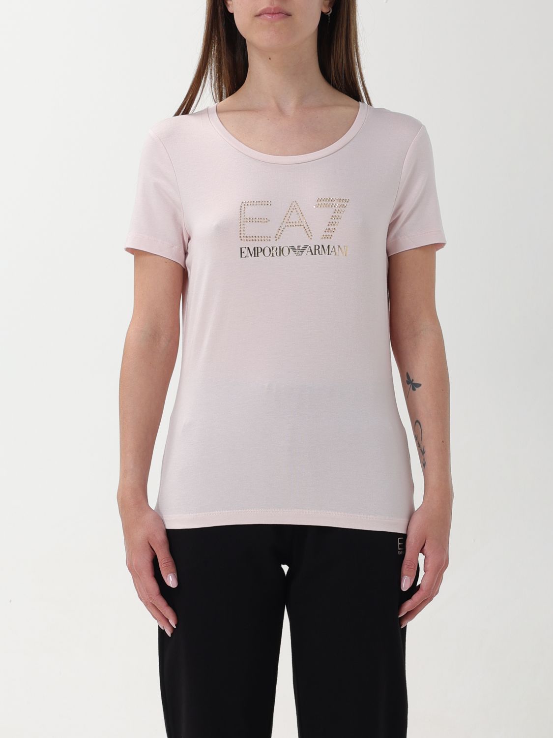 T-Shirt EA7 Woman colour Blush Pink