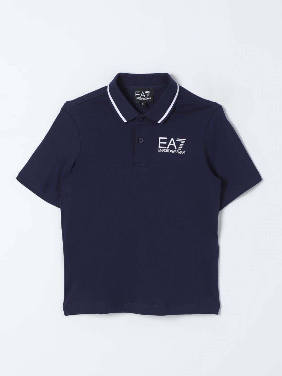 Shop Ea7 Polo Shirt  Kids Color Blue