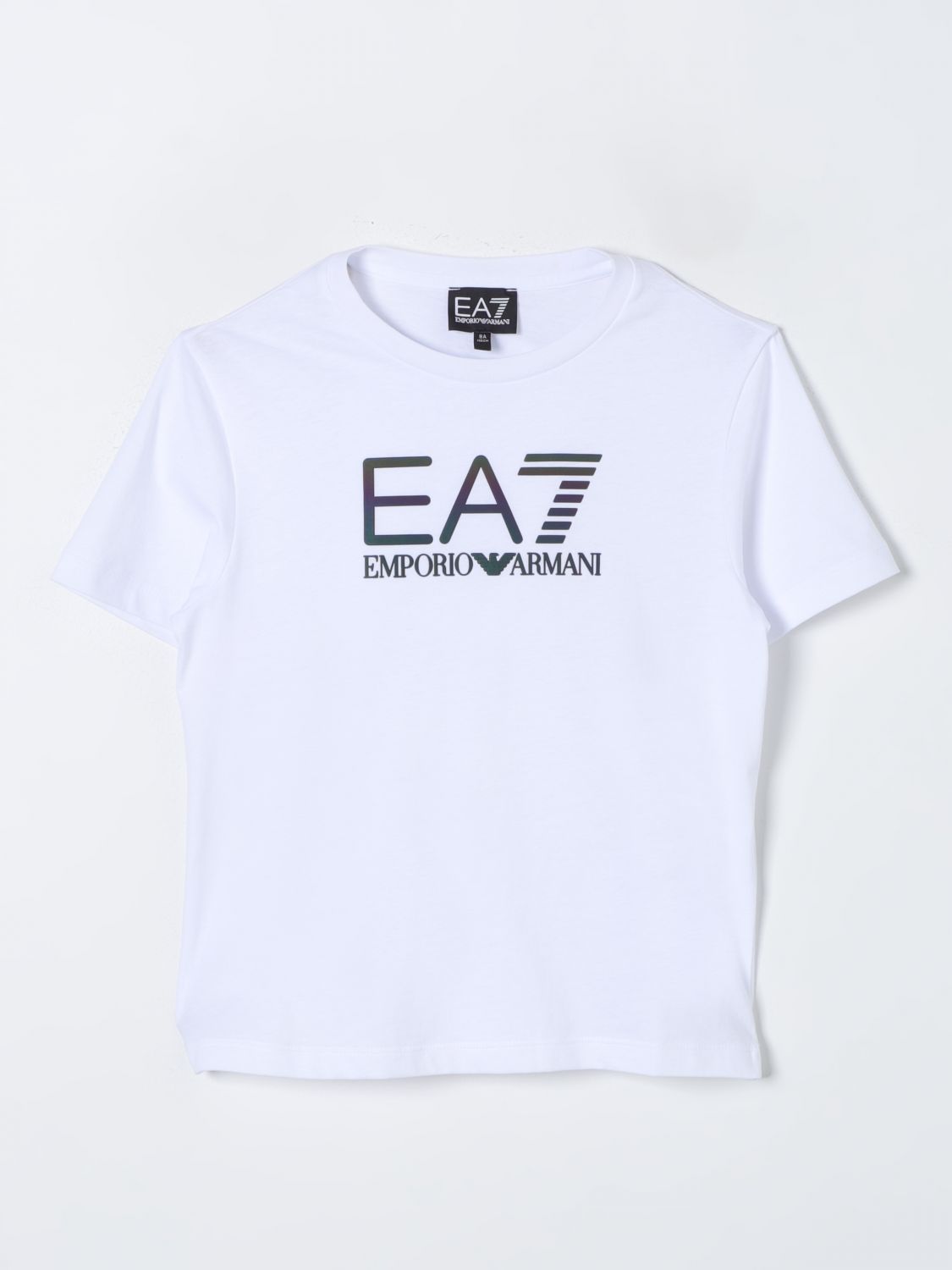 Shop Ea7 T-shirt  Kids Color White