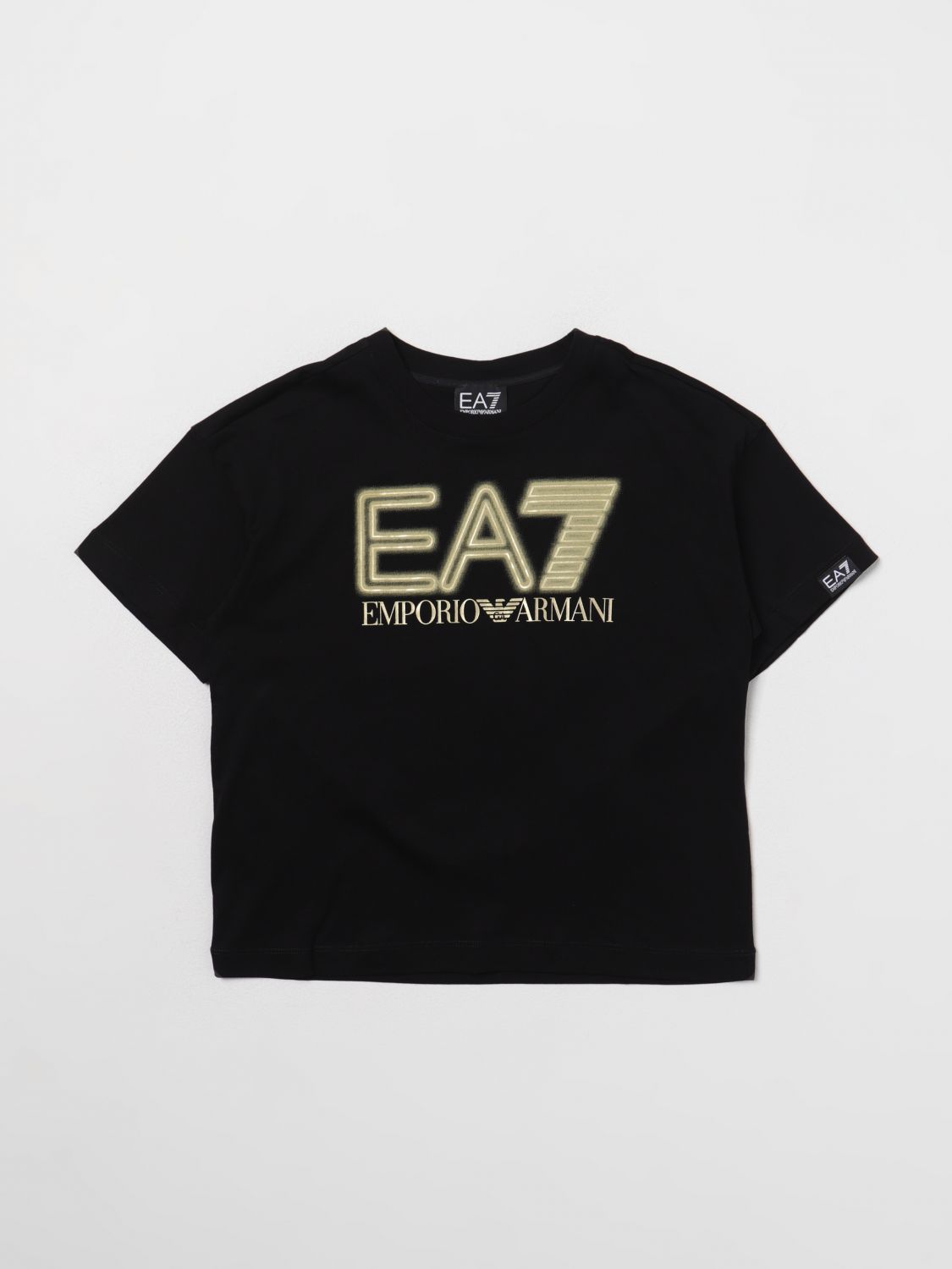 Shop Ea7 T-shirt  Kids Color Black