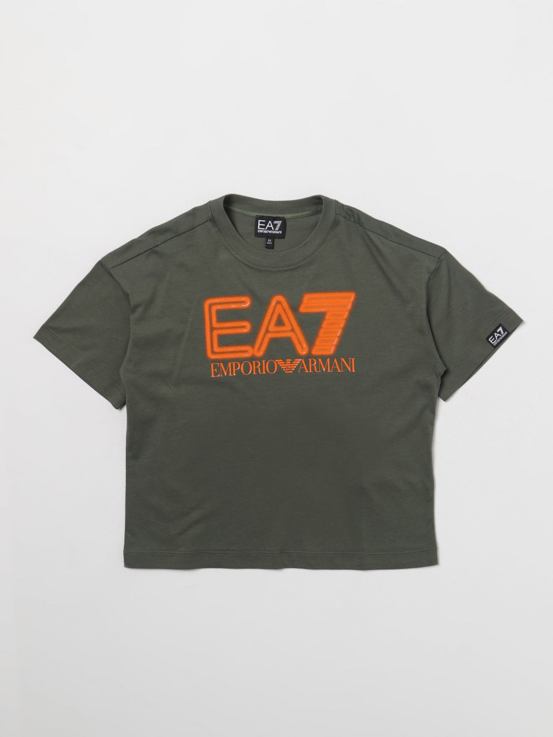 Shop Ea7 T-shirt  Kids Color Military