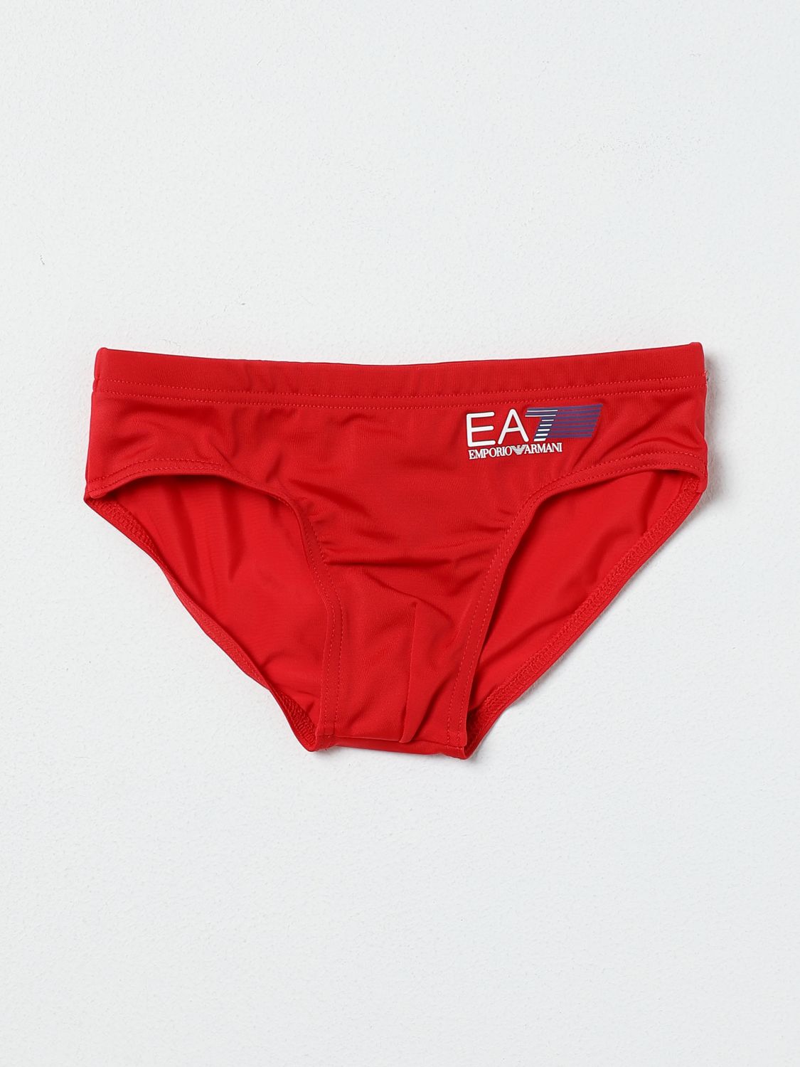 Ea7 Swimsuit  Swimwear Kids Color Red