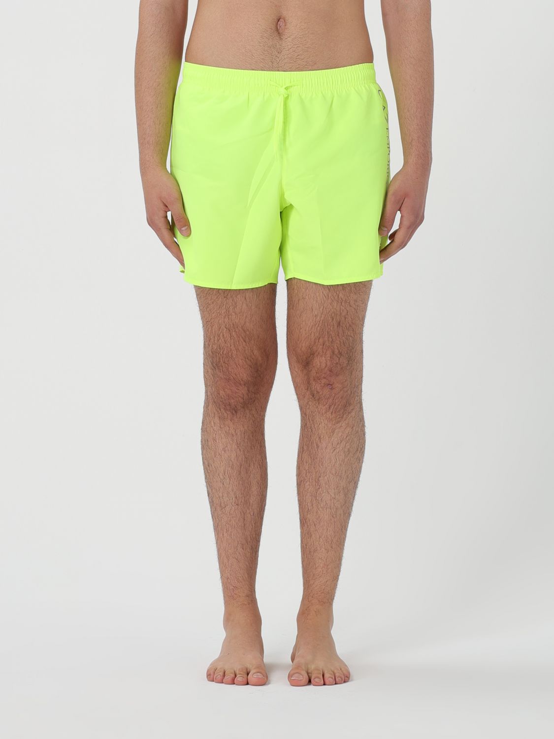 Shop Ea7 Swimsuit  Swimwear Men Color Lime