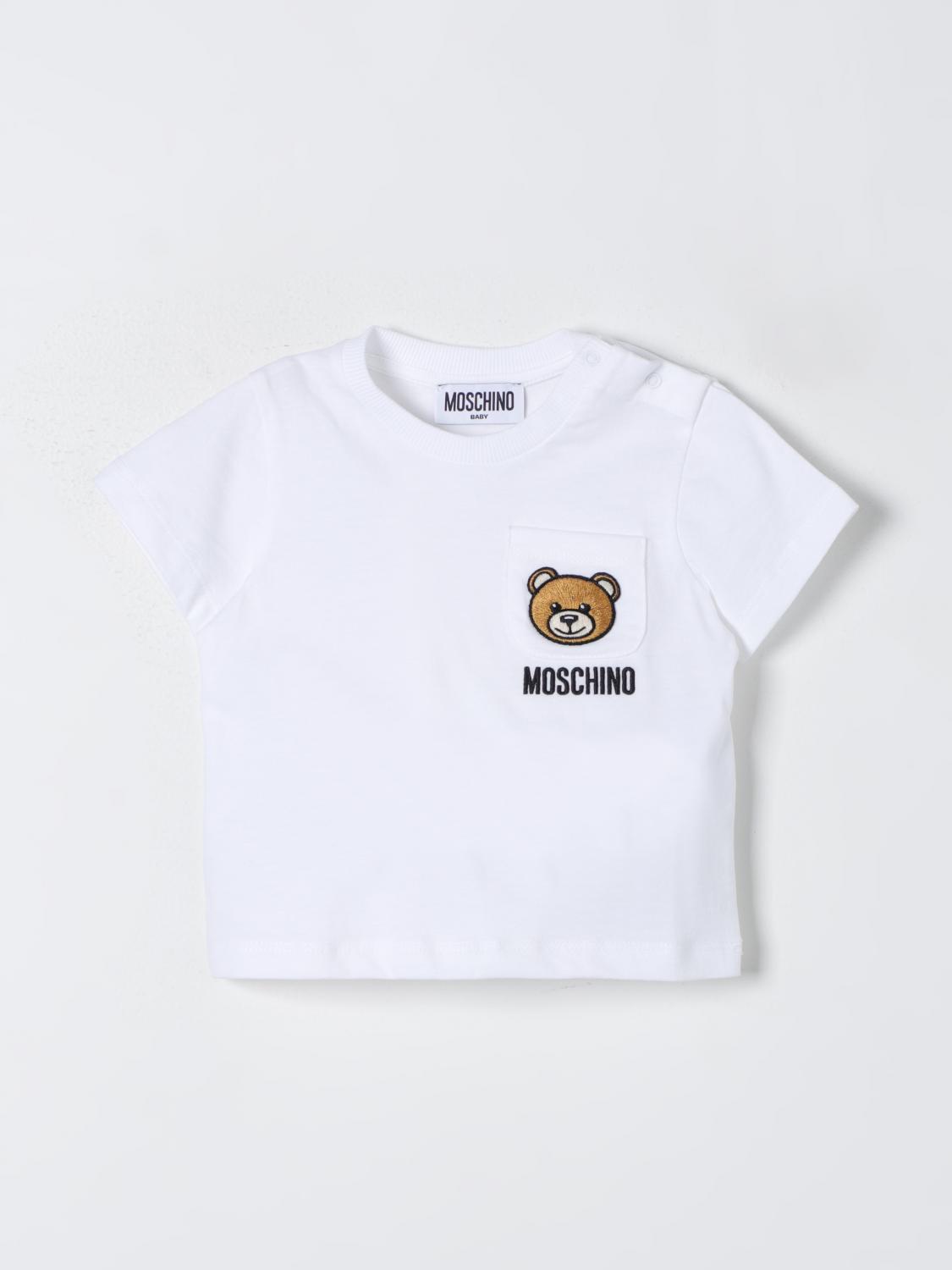 Shop Moschino Baby T-shirt Moschino Kids Color White