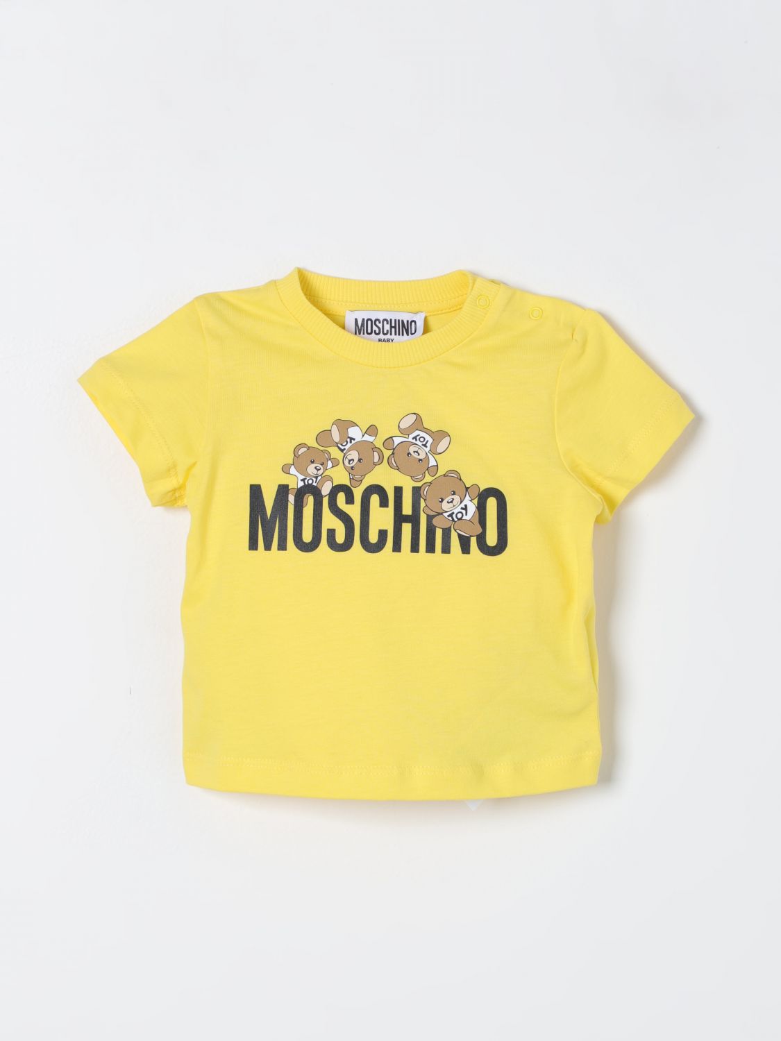 Shop Moschino Baby T-shirt  Kids Color Yellow