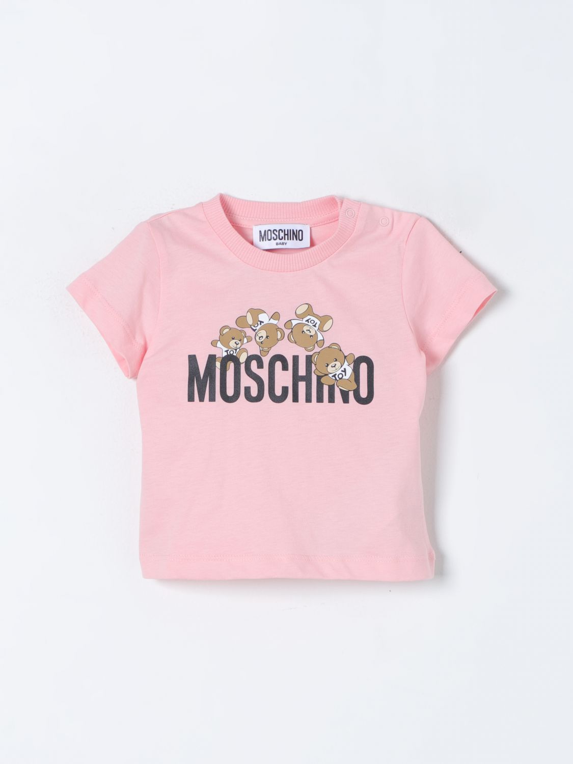 Shop Moschino Baby T-shirt  Kids Color Pink