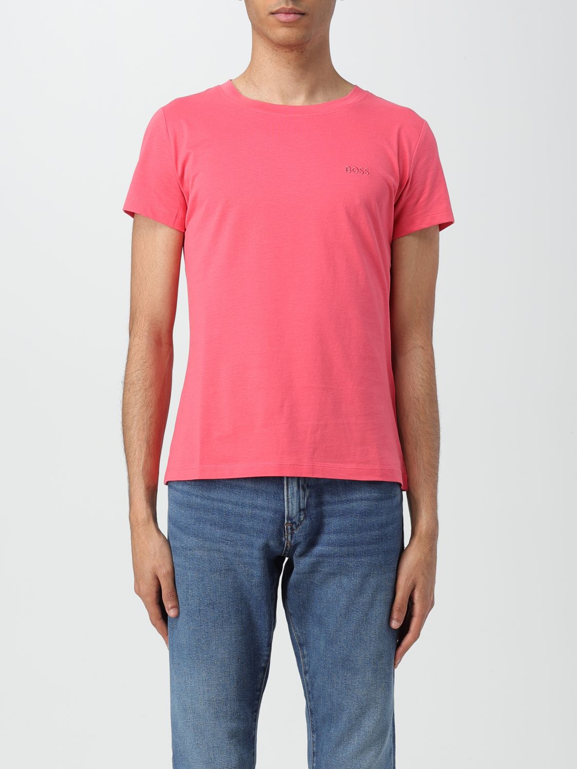 Shop Hugo Boss T-shirt Boss Woman Color Strawberry