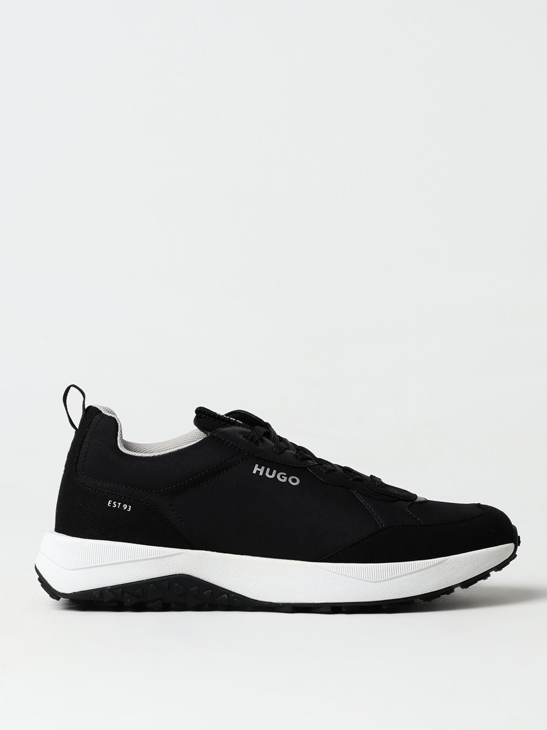 Hugo Black Mixed Material Trainers