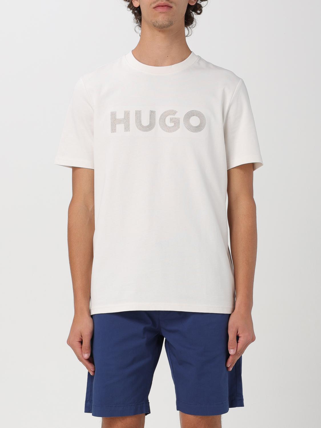 Shop Hugo T-shirt  Men Color White