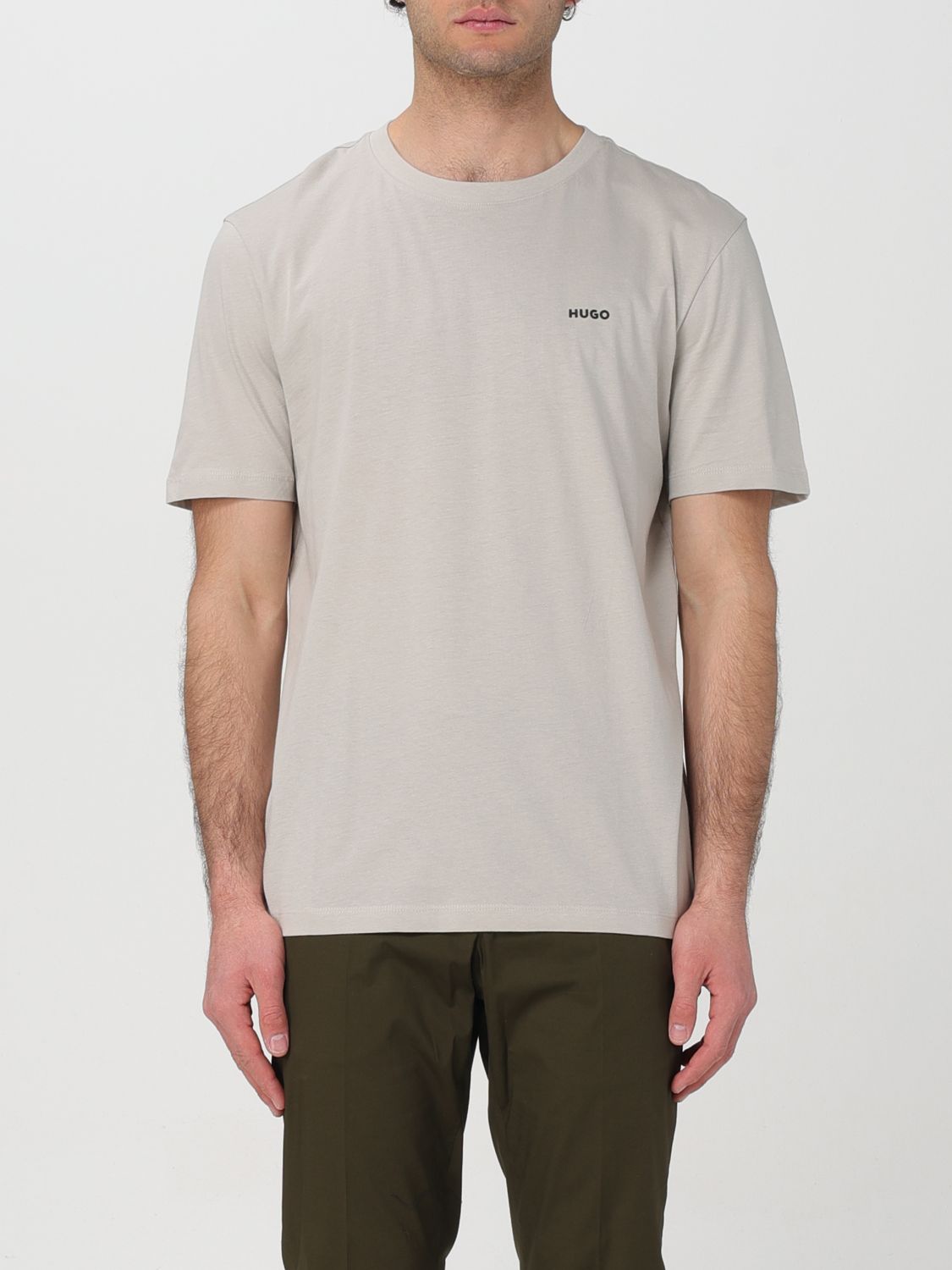 Shop Hugo T-shirt  Men Color Grey