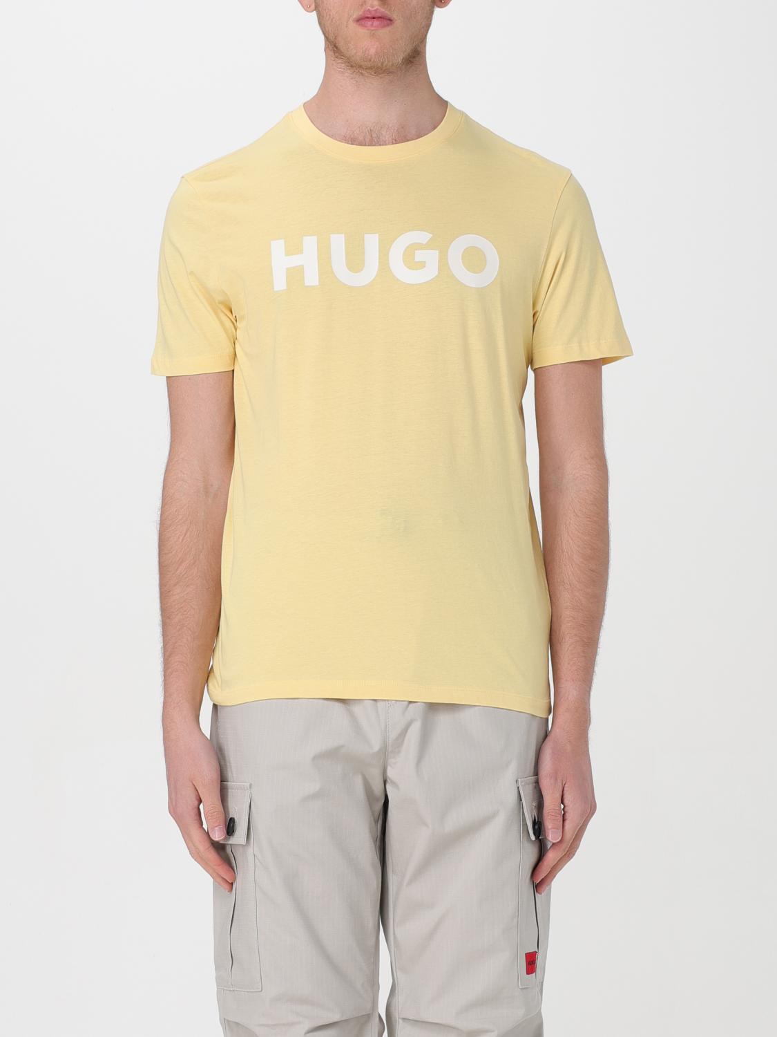 Shop Hugo T-shirt  Men Color Yellow In 黄色