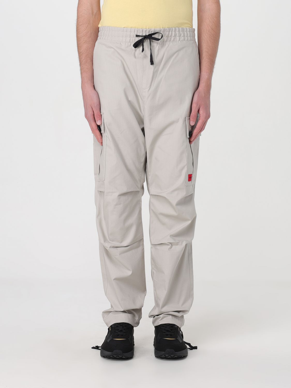 Shop Hugo Pants  Men Color Grey In 灰色