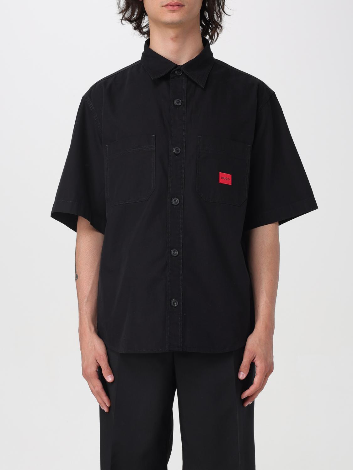 Shop Hugo Shirt  Men Color Black In 黑色