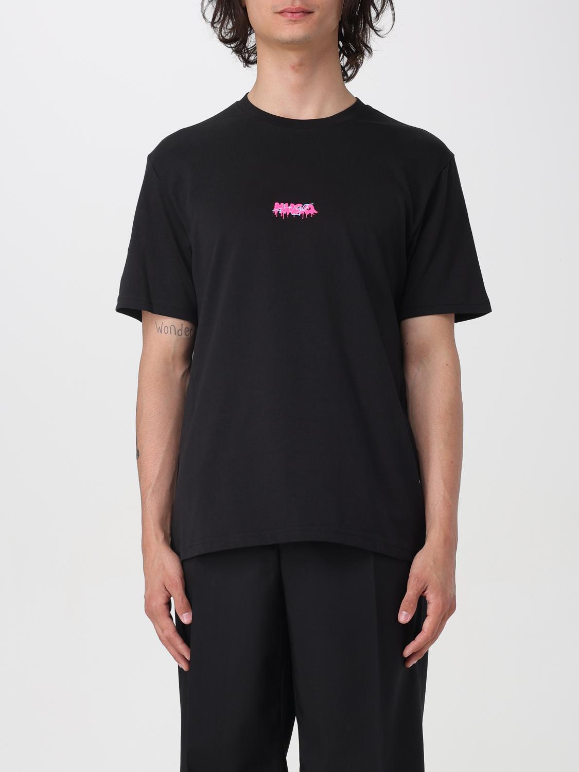 HUGO: T-shirt men - Black | Hugo t-shirt 50509966 online at GIGLIO.COM