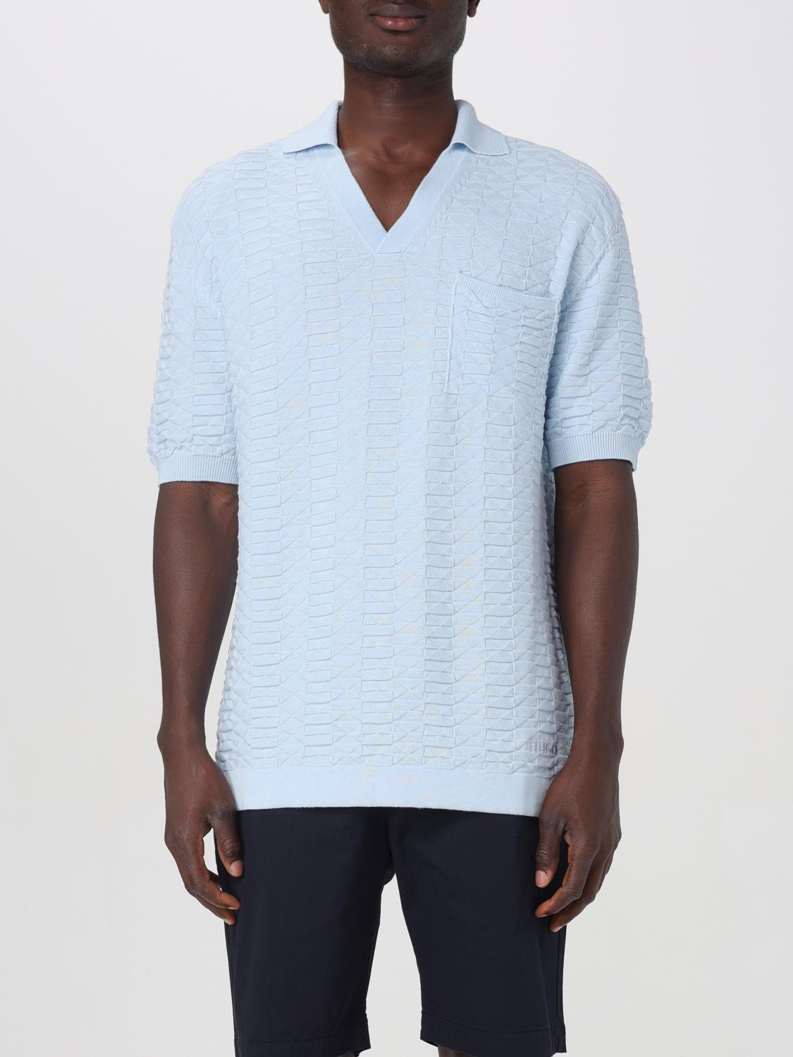 Shop Hugo Polo Shirt  Men Color Gnawed Blue