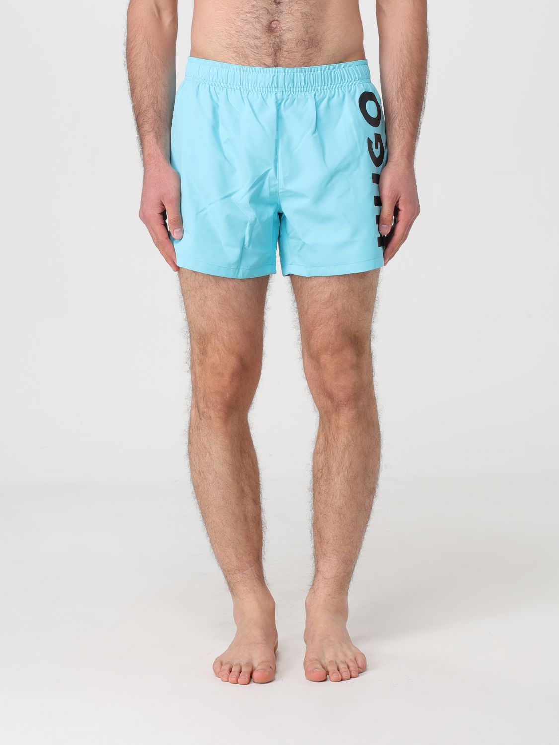 Shop Hugo Swimsuit  Men Color Turquoise In 绿松石蓝