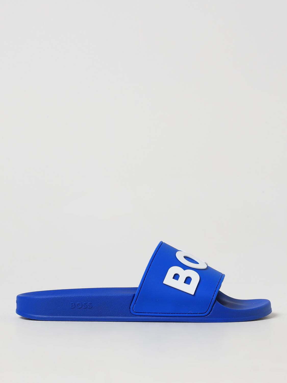 Shop Hugo Boss Sandals Boss Men Color Royal Blue In 皇家蓝