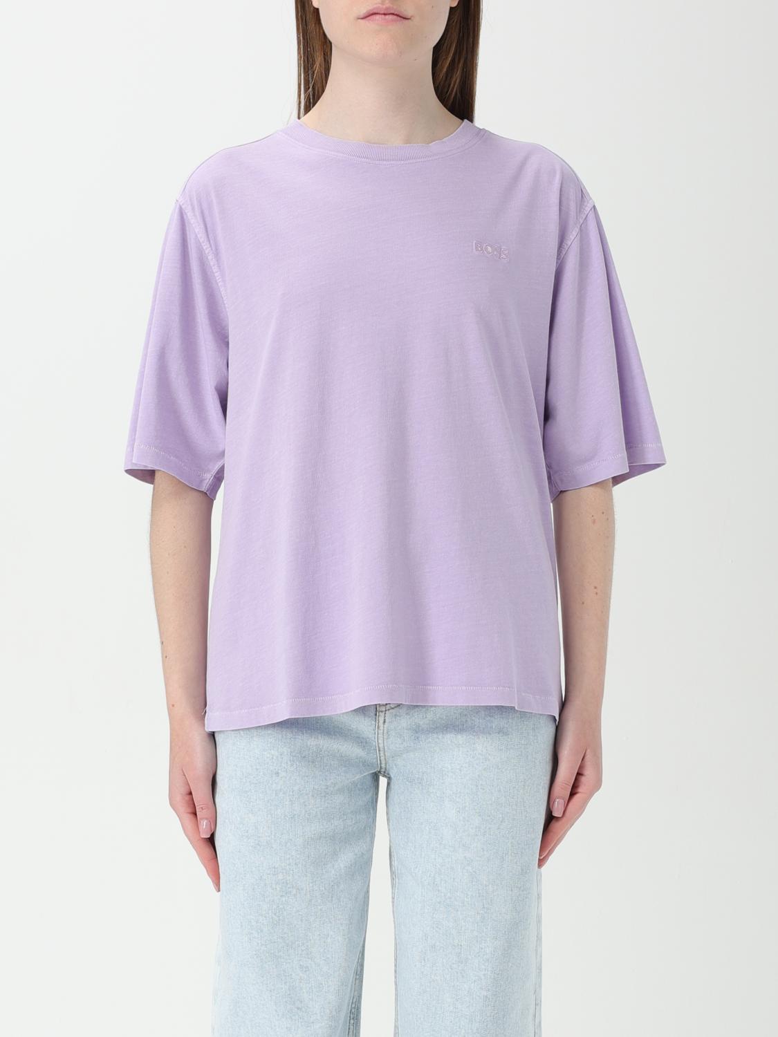 Shop Hugo Boss T-shirt Boss Woman Color Lilac In 淡紫色