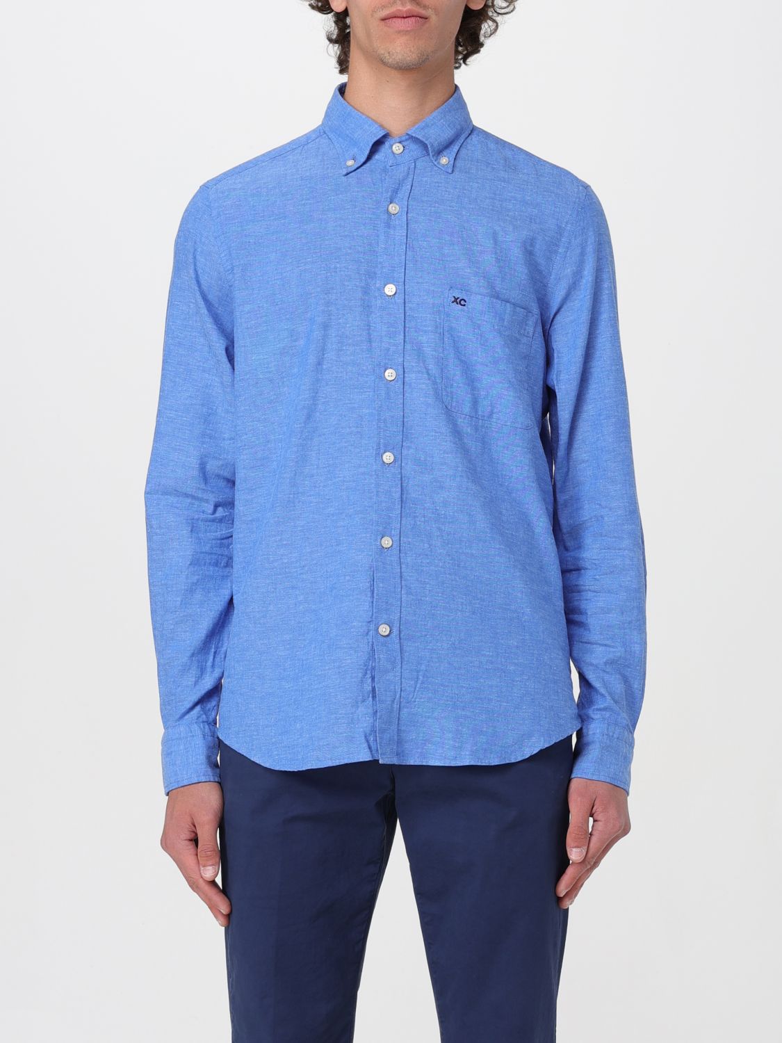 Shop Xc Shirt  Men Color Gnawed Blue