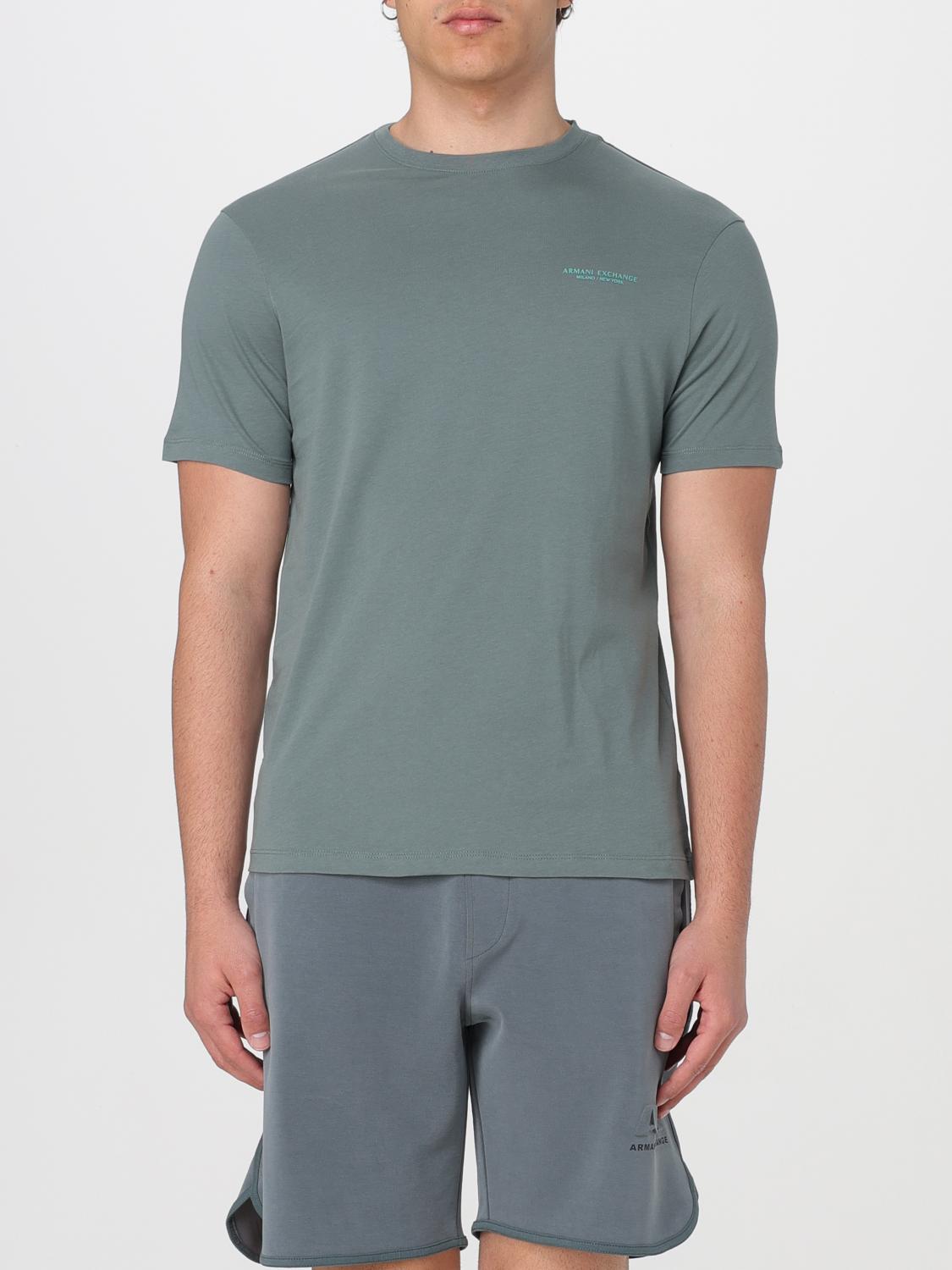 Shop Armani Exchange T-shirt  Men Color Green In 绿色