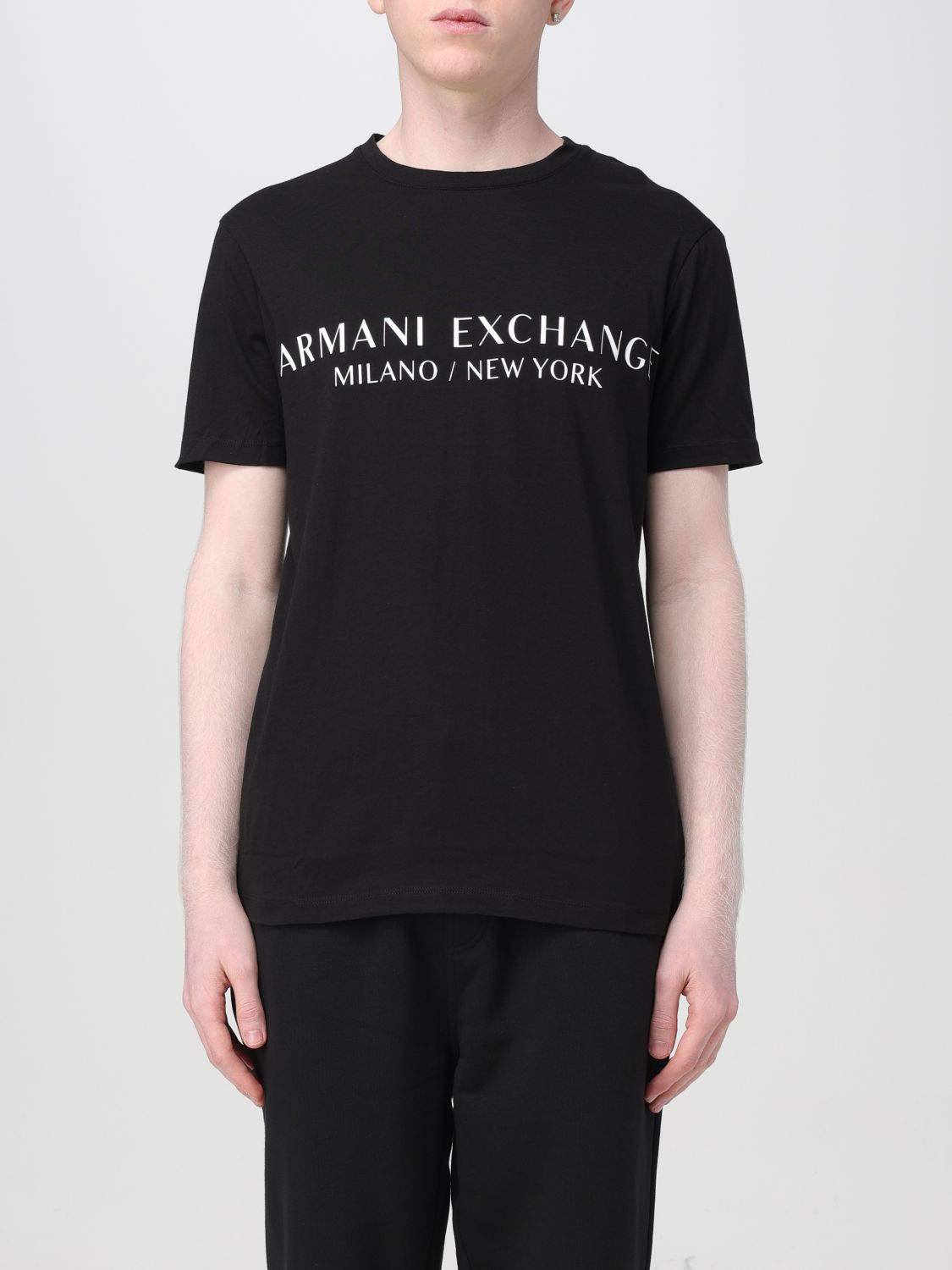Shop Armani Exchange T-shirt  Men Color Black