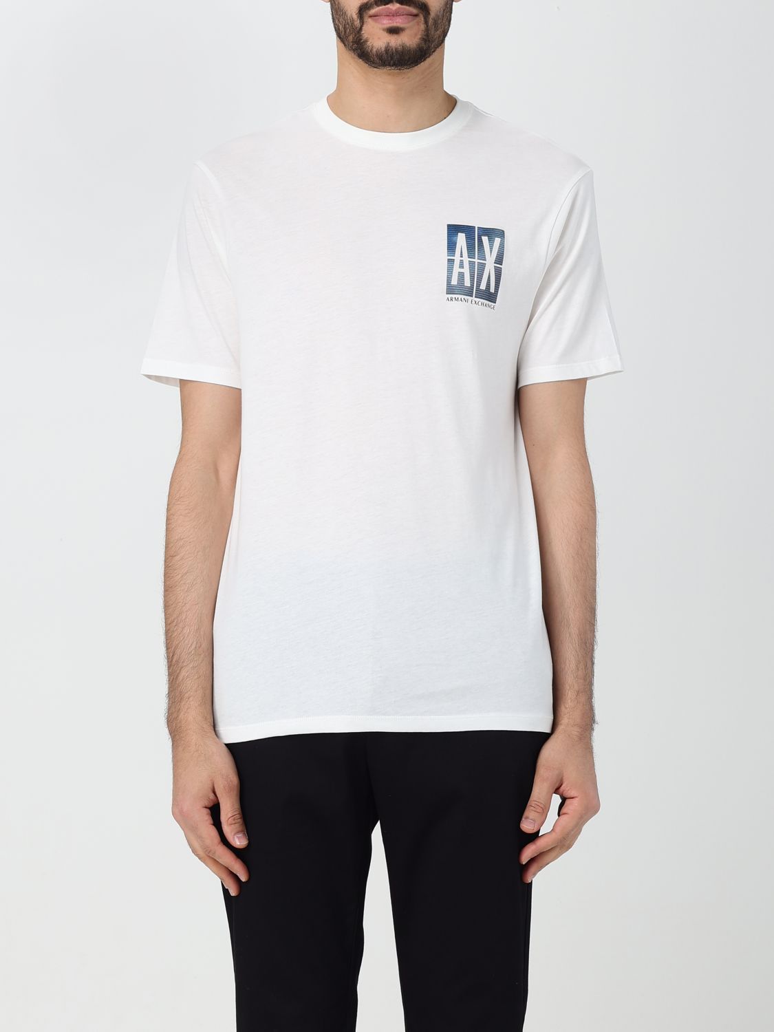 Shop Armani Exchange T-shirt  Men Color White