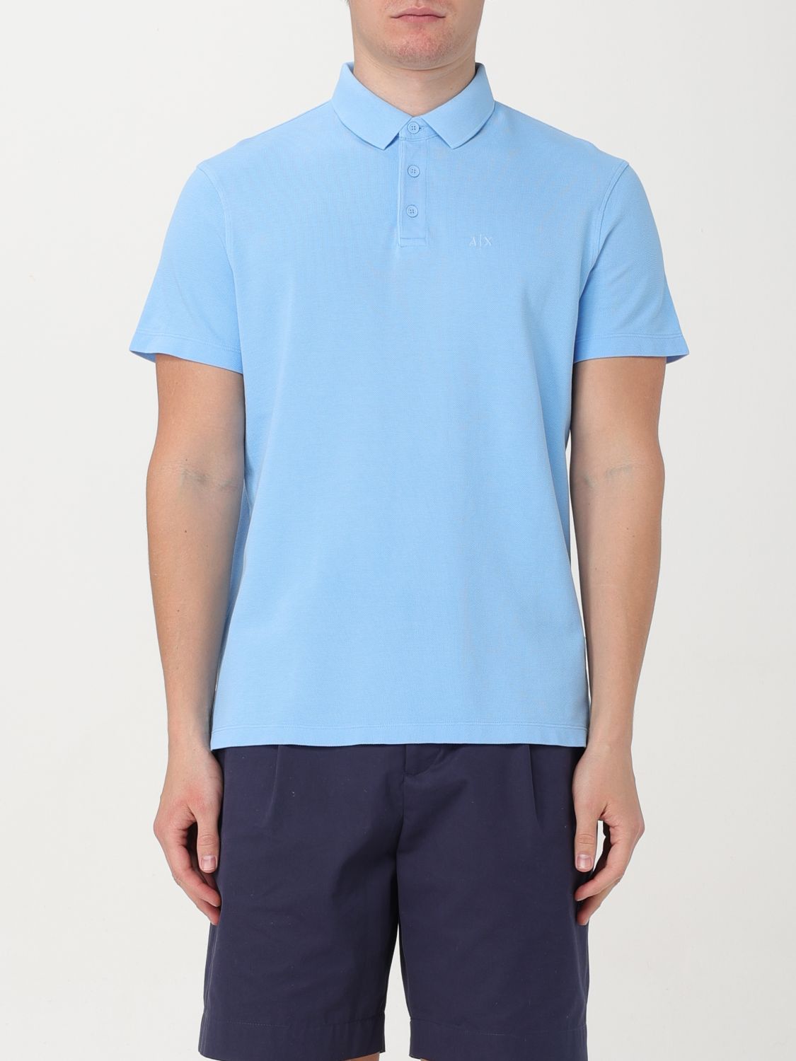 Polo Shirt ARMANI EXCHANGE Men colour Gnawed Blue