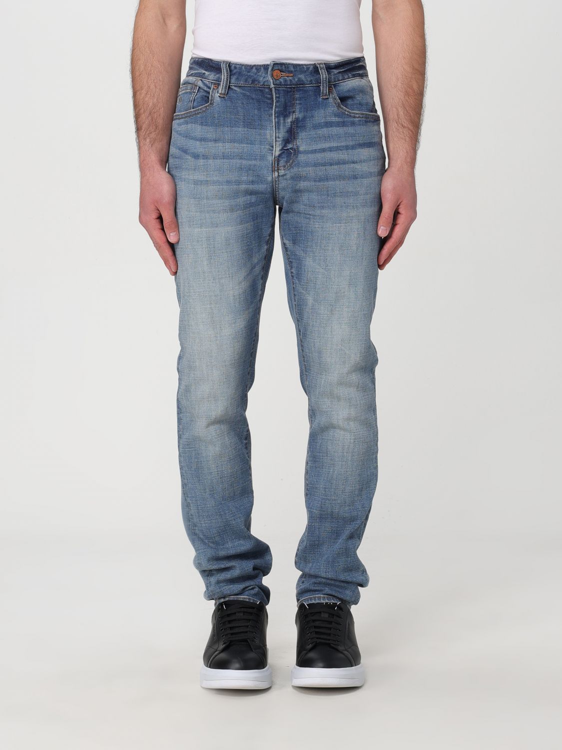 Shop Armani Exchange Jeans  Men Color Denim