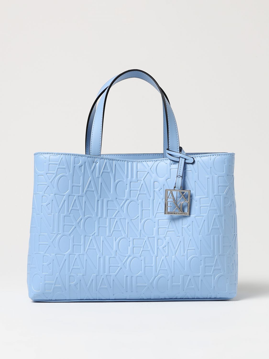 Shop Armani Exchange Tote Bags  Woman Color Sky Blue