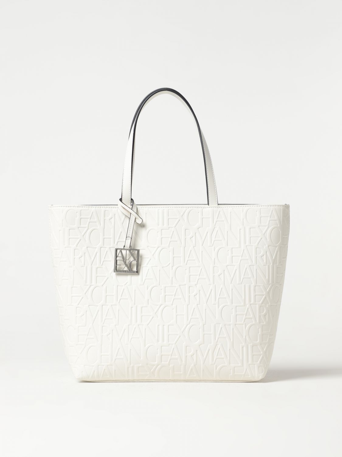 Shop Armani Exchange Tote Bags  Woman Color White
