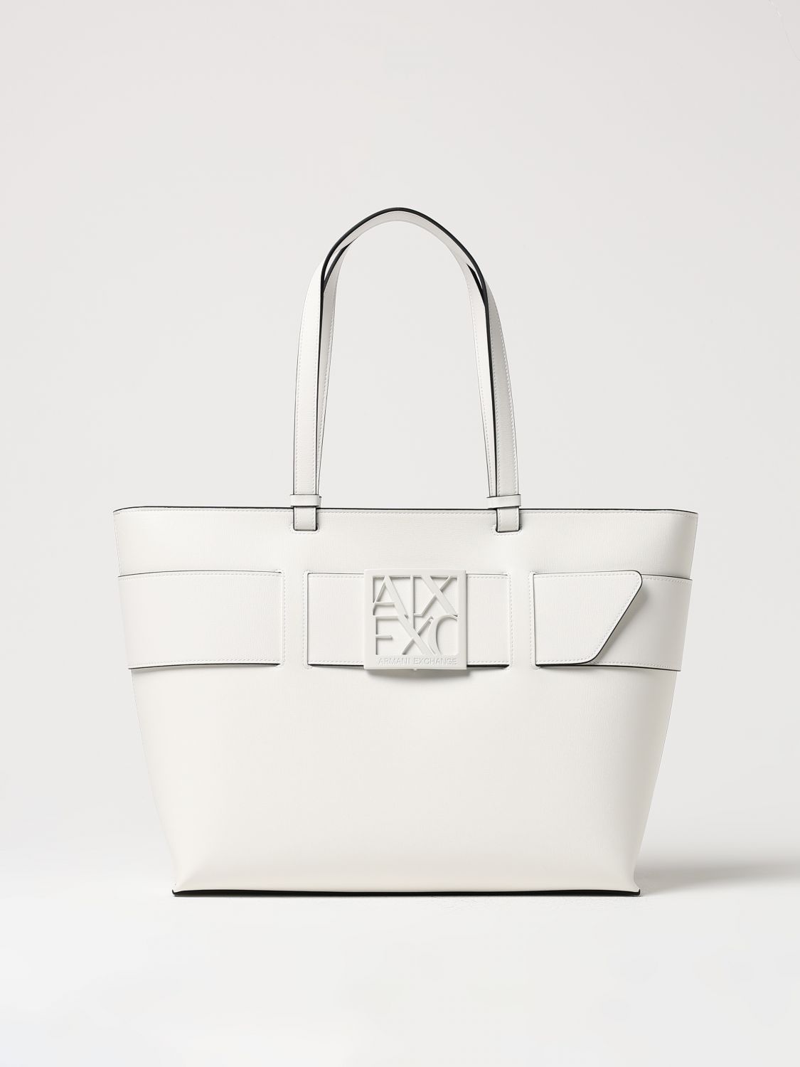 Shop Armani Exchange Shoulder Bag  Woman Color White