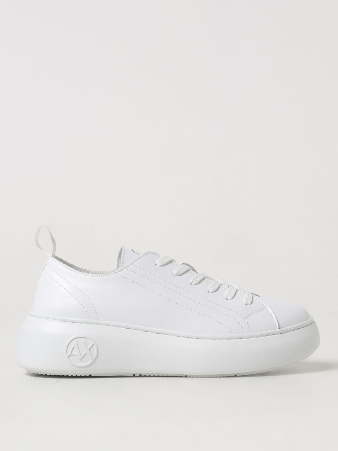 Shop Armani Exchange Sneakers  Woman Color White