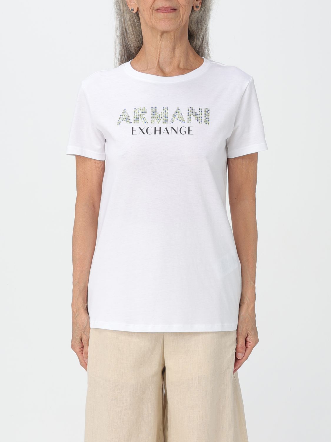 Armani Exchange T恤  女士 颜色 白色 In White